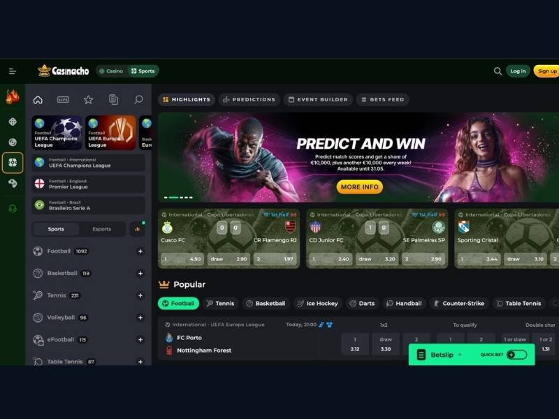 Cashback on live losses and rakeback at Casinacho Casino Nacho Casino for Canada
