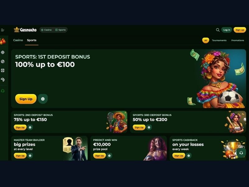 Live Tournament and live cashback on smartphone at Casinacho Casino for Canadian players